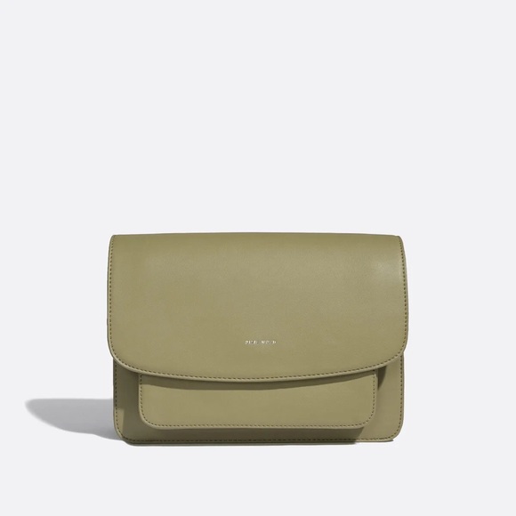 Pixie Mood "Zoe" Crossbody Purse Handbag Sage Vegan Leather Cruelty Free Olive - Picture 1 of 10